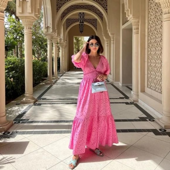 Zara Openwork Embroidered Dress - Picture 12 of 15